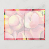 Aquarellpfirsiche - Danke, Baby Dusche Postkarte (Rückseite)