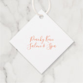 Aquarellpfirsiche Geschenkanhänger (Rückseite)