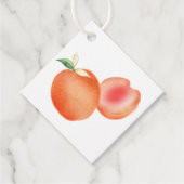Aquarellpfirsiche Geschenkanhänger (Vorderseite)