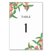 Aquarellpfirsiche - Hochzeitsfeier Tischnummer (Rückseite)