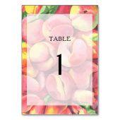 Aquarellpfirsiche - Hochzeitsfeier Tischnummer (Rückseite)