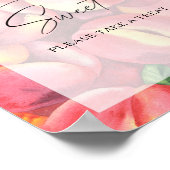 Aquarellpfirsiche - Liebe ist süß und nimmt eine L Poster (Ecke)