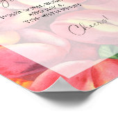 Aquarellpfirsiche modern - Sangria Bar Poster (Ecke)