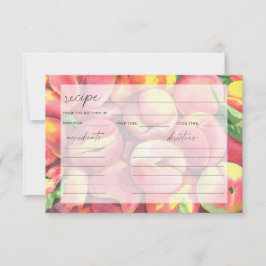 Aquarellpfirsiche - Rezept-Karte