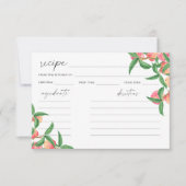 Aquarellpfirsiche - Rezept-Karte (Vorderseite)