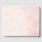 Aquarellpfirsiche Rose Blumenhochzeit Gästebuch (Rückseite)