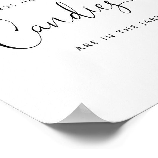 Aquarellpfirsiche schätzen wie viele Bonbons Poster (Ecke)