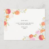 Aquarellpfirsiche sind mein persönlicher Begleiter Einladungspostkarte (Rückseite)