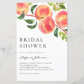 Aquarellpfirsiche Sommerdusche Einladung (Vorderseite)