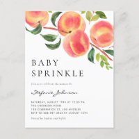 Aquarellpfirsiche Summer Baby Sprinkle