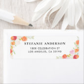 Aquarellpfirsiche und Blume Personalisiert (Insitu)