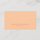 Aquarellpfirsiche und Blume Platzkarte (Rückseite)