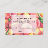 Aquarellpfirsiche wie viele Bonbons im Glas sind Begleitkarte (Vorderseite)