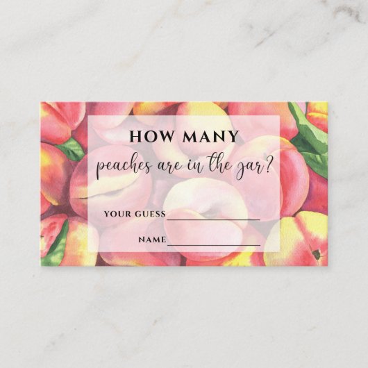 Aquarellpfirsiche wie viele Pfirsiche im Glas sind Begleitkarte (Vorderseite)