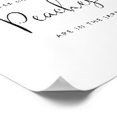 Aquarellpfirsichfarben schätzen wie viele Pfirsich Poster (Ecke)