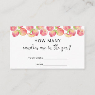Aquarellpfirsichfarben, wie viele Bonbons sich im Begleitkarte