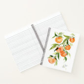Aquarellpfirsichfrüchte Notizblock (Innenseite)