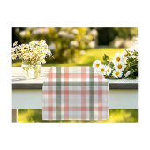 Aquarellpfirsichgrün Kariert Kurzer Tischläufer