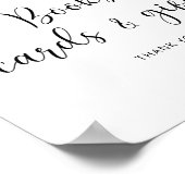 Aquarellpfirsichkarten und Geschenkposter Poster (Ecke)