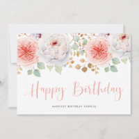 Aquarellpfirsichpfirsiche und Gold Blätter Geburts