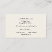 Aquarellpflanze auf weißer Visitenkarte (Rückseite)