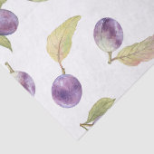 Aquarellpflanze Frucht mit Blätter Weiß Seidenpapier (Detail)