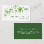 Aquarellpflanze Hanging Houseplant Kinderzimmer Visitenkarte (Vorne/Hinten)