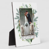 Aquarellpflanze Pine Unser erstes Weihnachtsfest F Fotoplatte (Seite)