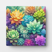 Aquarellpflanze Succulents Collage Fotoplatte (Vorderseite)