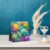 Aquarellpflanze Succulents Collage Fotoplatte (InSitu)