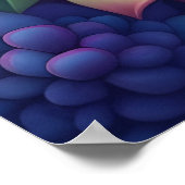 Aquarellpflanze Succulents Collage Poster (Ecke)