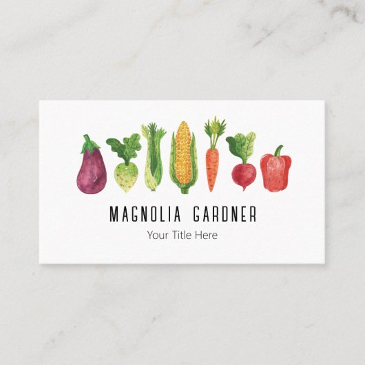 Aquarellpflanze Visitenkarte (Vorderseite)