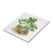 Aquarellpflanzen Fliese (Seite)