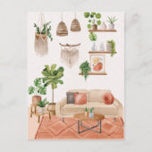 Aquarellpflanzen im Bohemischen Haus Postkarte (Vorderseite)