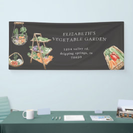 Aquarellpflanzenmarkt Bauern Banner