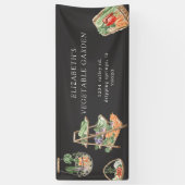 Aquarellpflanzenmarkt Bauern Banner (Vertikal)