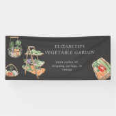 Aquarellpflanzenmarkt Bauern Banner (Horizontal)