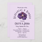 Aquarellpflaume Probe Abendessen Einladung (Vorne/Hinten)