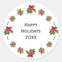 Aquarellpfropfen - Holiday Circle Sticker