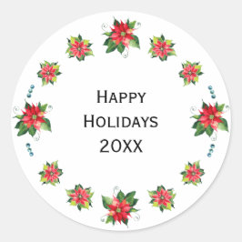Aquarellpfropfen - Holiday Circle Sticker