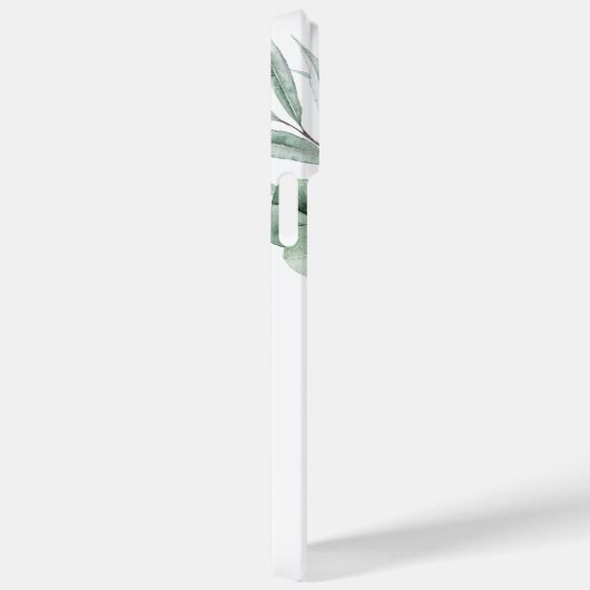 Aquarellpfropfen und Rose mit Ihrer Monogramm Case-Mate iPhone Hülle (Rückseite / Rechts)