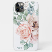 Aquarellpfropfen und Rose mit Ihrer Monogramm Case-Mate iPhone Hülle (Rückseite)