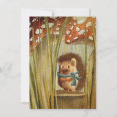 Aquarellpilze Hübscher Igel im Wald Karte (Vorderseite)