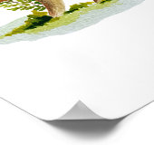 Aquarellpilze in einem Wald Poster (Ecke)