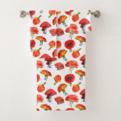 Aquarellpilze Niedliches Fallmuster Badhandtuch Set (Insitu)
