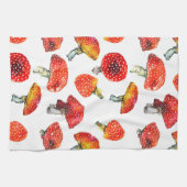 Aquarellpilze Niedliches Fallmuster Geschirrtuch (Horizontal)