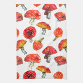 Aquarellpilze Niedliches Fallmuster Geschirrtuch (Vertikal)