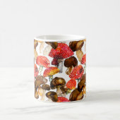 Aquarellpilze Niedliches Fallmuster Kaffeetasse (Mittel)