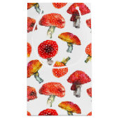 Aquarellpilze Niedliches Fallmuster Kleine Geschenktüte (Rückseite)