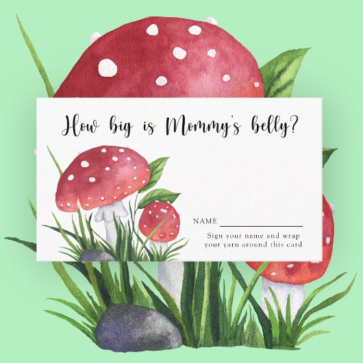 Aquarellpilze - Wie groß ist der Bauch der Mama Begleitkarte